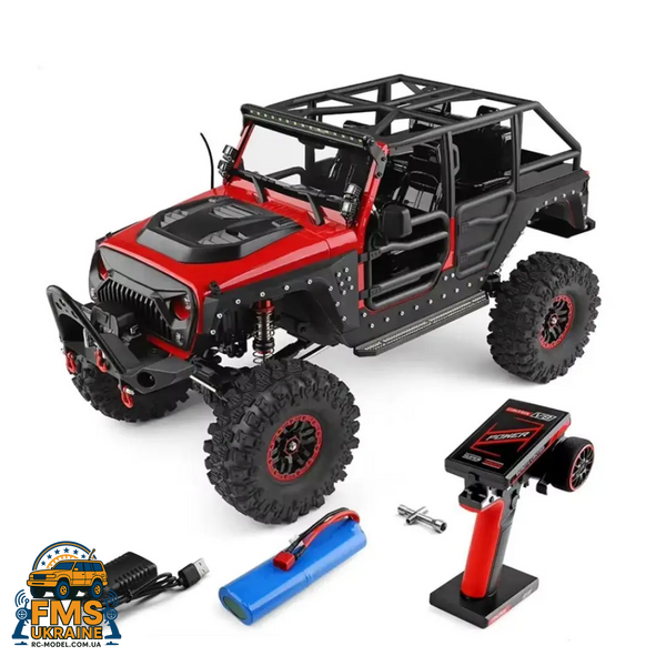 Машинка на радіокеруванні WLtoys 104026 Jeep Rubicon 1:10 4WD RTR червоний 104026 red фото