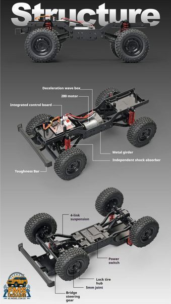 Машинка на радіокеруванні MN99S LAND ROVER DEFENDER 90 1:12 PRO версія  MN99S фото