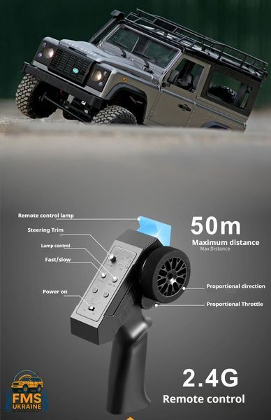 Машинка на радіокеруванні MN99S LAND ROVER DEFENDER 90 1:12 PRO версія  MN99S фото