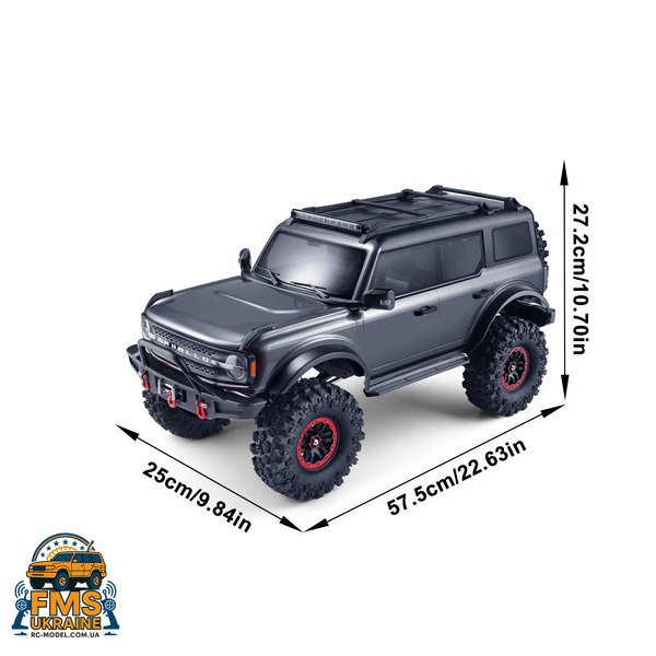 Машинка на радіокеруванні WLtoys 104020 Bronco RTR 1:10 4WD сірий 104020 grey фото