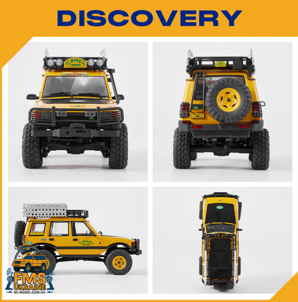 Машинка на радіокеруванні FMS 1:24 FCX24M Land Rover DISCOVERY Camel Trophy Edition RTR FMS12483RTRYL фото
