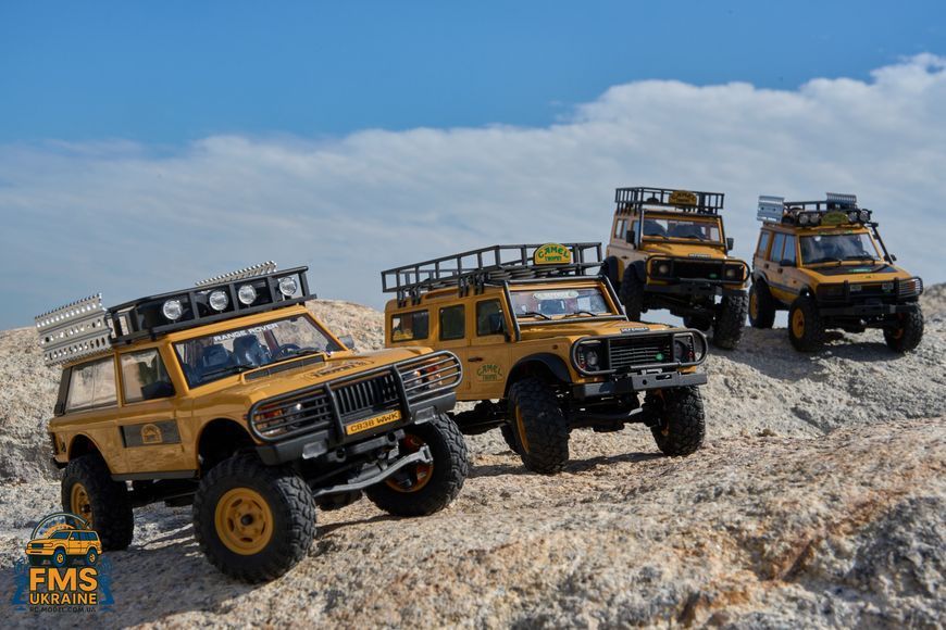 Машинка на радіокеруванні FMS 1:24 FCX24M Land Rover DISCOVERY Camel Trophy Edition RTR FMS12483RTRYL фото