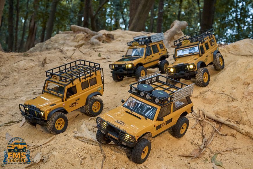 Машинка на радіокеруванні FMS 1:24 FCX24M Land Rover DISCOVERY Camel Trophy Edition RTR FMS12483RTRYL фото