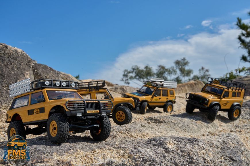 Машинка на радіокеруванні FMS 1:24 FCX24M Land Rover DISCOVERY Camel Trophy Edition RTR FMS12483RTRYL фото