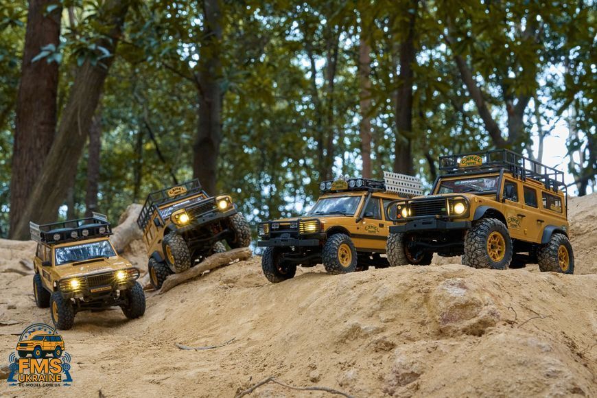 Машинка на радіокеруванні FMS 1:24 FCX24M Land Rover DISCOVERY Camel Trophy Edition RTR FMS12483RTRYL фото
