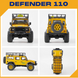 Машинка на радіокеруванні FMS 1:24 FCX24M Land Rover DEFENDER 110 Camel Trophy Edition RTR  FMS12482RTRYL фото 2