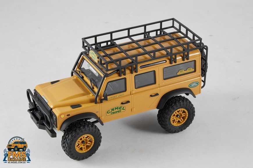 Машинка на радіокеруванні FMS 1:24 FCX24M Land Rover DEFENDER 110 Camel Trophy Edition RTR  FMS12482RTRYL фото
