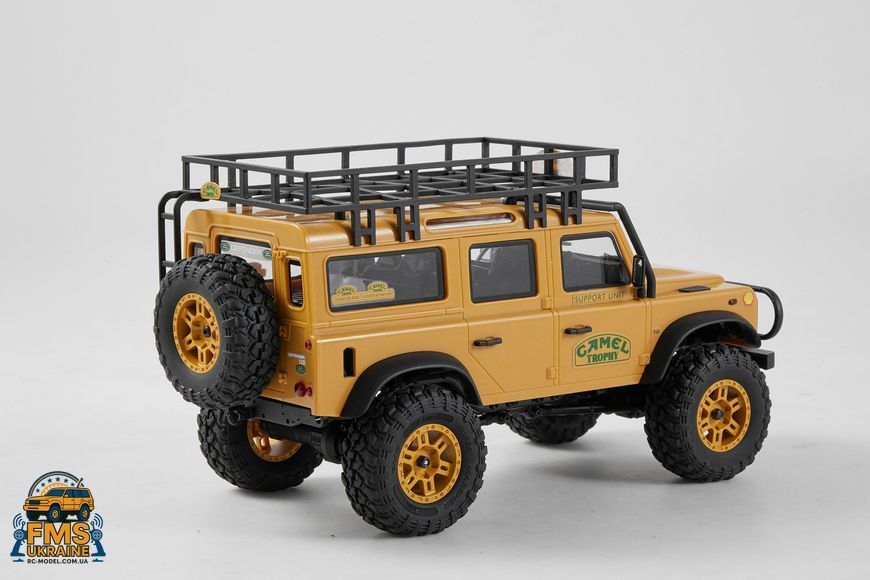 Машинка на радіокеруванні FMS 1:24 FCX24M Land Rover DEFENDER 110 Camel Trophy Edition RTR  FMS12482RTRYL фото