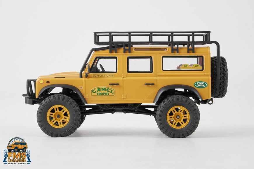 Машинка на радіокеруванні FMS 1:24 FCX24M Land Rover DEFENDER 110 Camel Trophy Edition RTR  FMS12482RTRYL фото