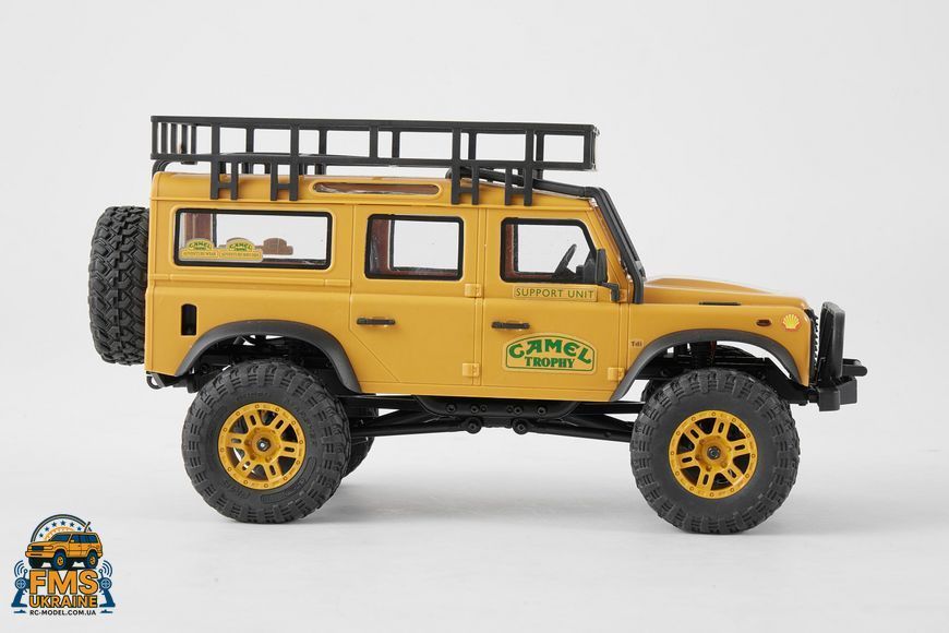 Машинка на радіокеруванні FMS 1:24 FCX24M Land Rover DEFENDER 110 Camel Trophy Edition RTR  FMS12482RTRYL фото