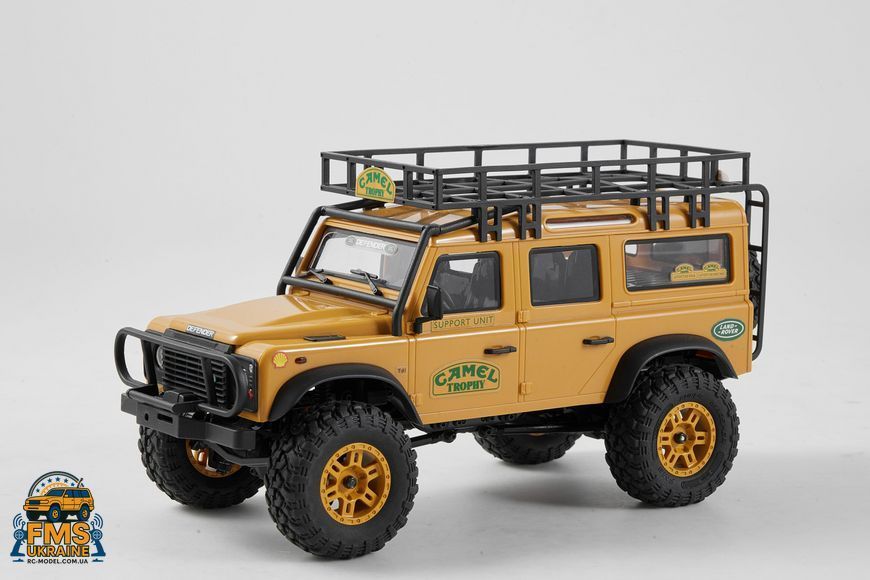 Машинка на радіокеруванні FMS 1:24 FCX24M Land Rover DEFENDER 110 Camel Trophy Edition RTR  FMS12482RTRYL фото