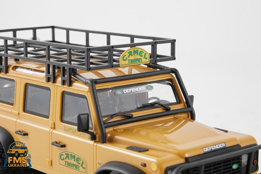 Машинка на радіокеруванні FMS 1:24 FCX24M Land Rover DEFENDER 110 Camel Trophy Edition RTR  FMS12482RTRYL фото