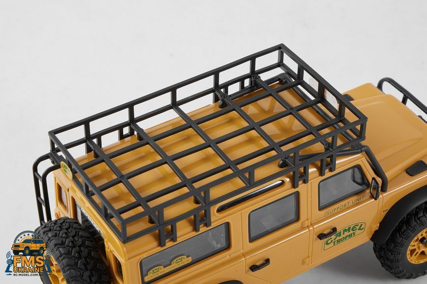 Машинка на радіокеруванні FMS 1:24 FCX24M Land Rover DEFENDER 110 Camel Trophy Edition RTR  FMS12482RTRYL фото