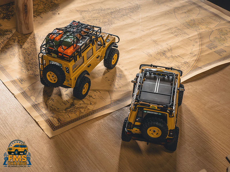 Машинка на радіокеруванні FMS 1:24 FCX24M Land Rover DEFENDER 90 Camel Trophy Edition RTR  FMS12491RTRYL фото