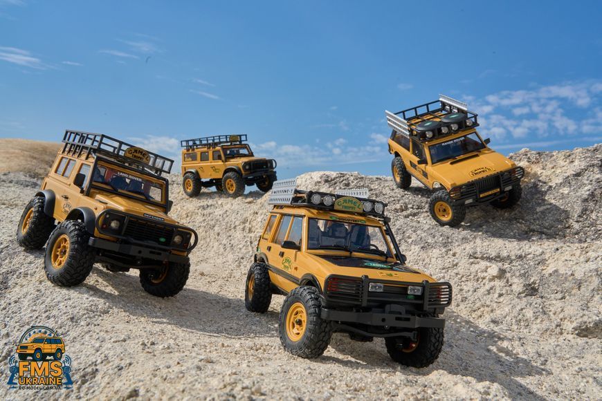 Машинка на радіокеруванні FMS 1:24 FCX24M Land Rover DEFENDER 90 Camel Trophy Edition RTR  FMS12491RTRYL фото