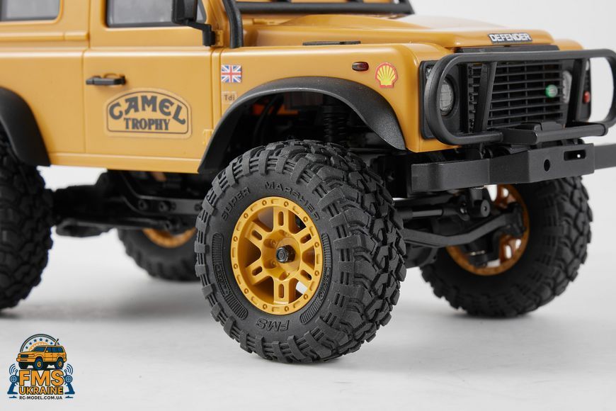 Машинка на радіокеруванні FMS 1:24 FCX24M Land Rover DEFENDER 90 Camel Trophy Edition RTR  FMS12491RTRYL фото