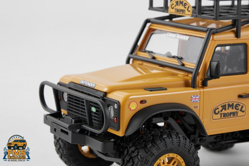 Машинка на радіокеруванні FMS 1:24 FCX24M Land Rover DEFENDER 90 Camel Trophy Edition RTR  FMS12491RTRYL фото