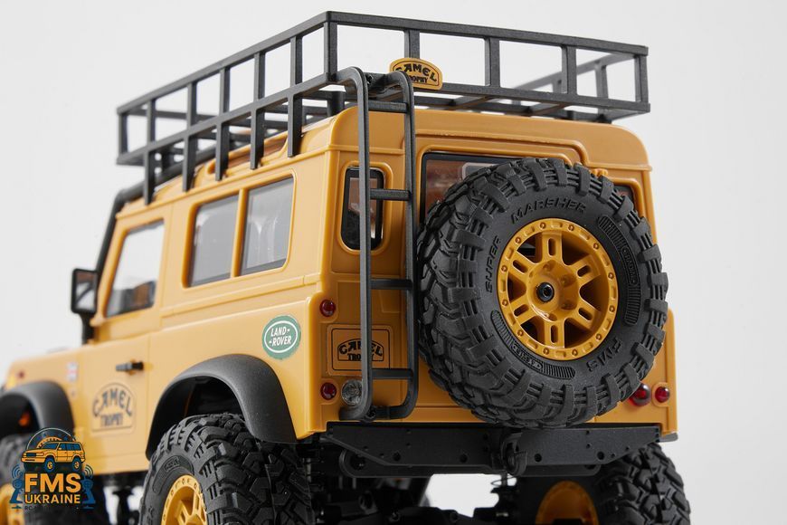 Машинка на радіокеруванні FMS 1:24 FCX24M Land Rover DEFENDER 90 Camel Trophy Edition RTR  FMS12491RTRYL фото