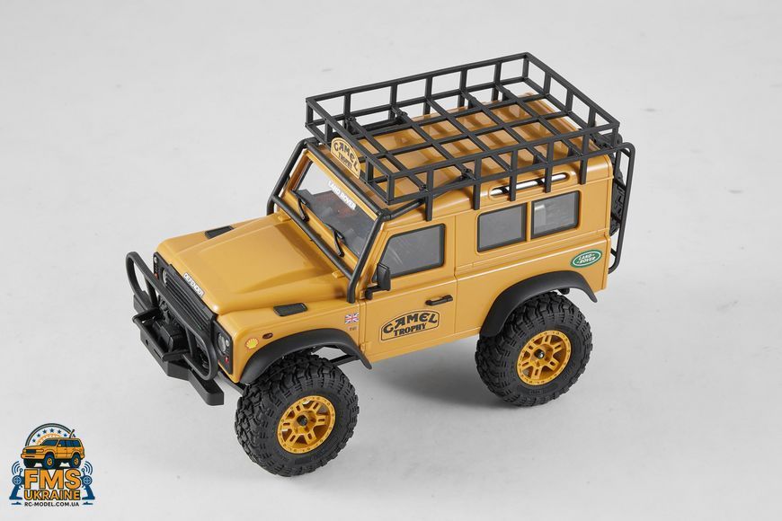 Машинка на радіокеруванні FMS 1:24 FCX24M Land Rover DEFENDER 90 Camel Trophy Edition RTR  FMS12491RTRYL фото