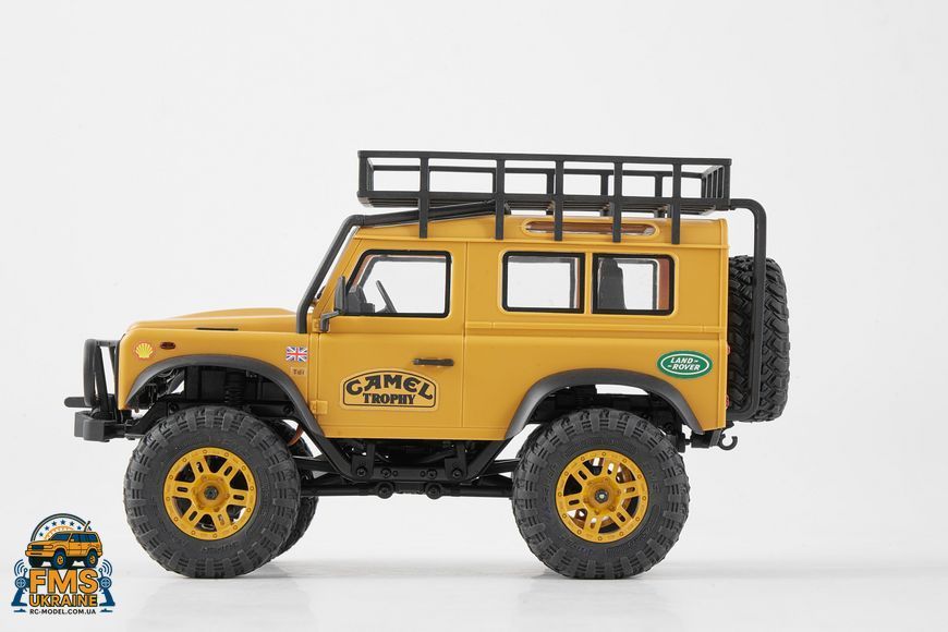 Машинка на радіокеруванні FMS 1:24 FCX24M Land Rover DEFENDER 90 Camel Trophy Edition RTR  FMS12491RTRYL фото