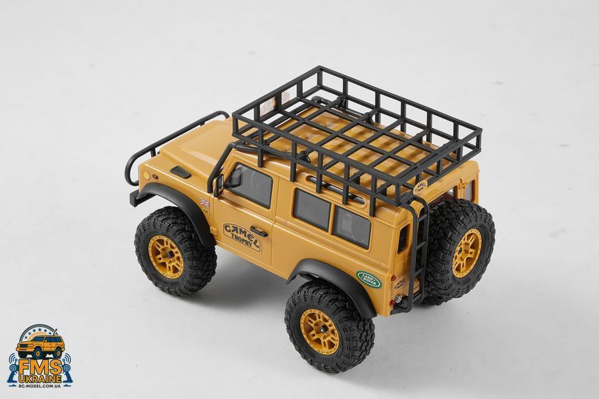Машинка на радіокеруванні FMS 1:24 FCX24M Land Rover DEFENDER 90 Camel Trophy Edition RTR  FMS12491RTRYL фото