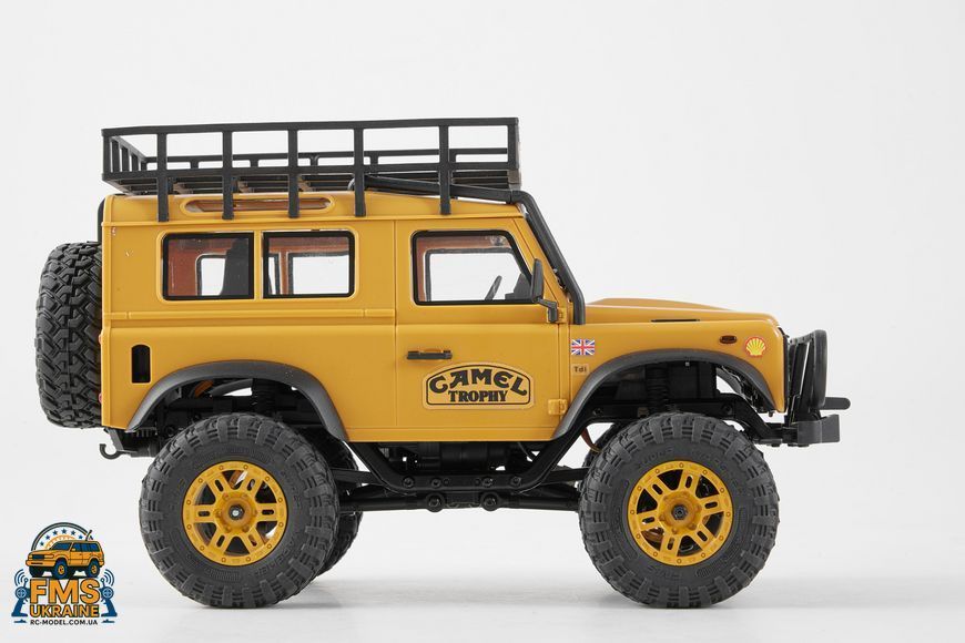 Машинка на радіокеруванні FMS 1:24 FCX24M Land Rover DEFENDER 90 Camel Trophy Edition RTR  FMS12491RTRYL фото