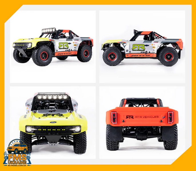 Машинка на радіокеруванні FMS 1:7 Ford Bronco RS EB Brushless 4WD Short Course Truck RTR FMS10702RS25 фото