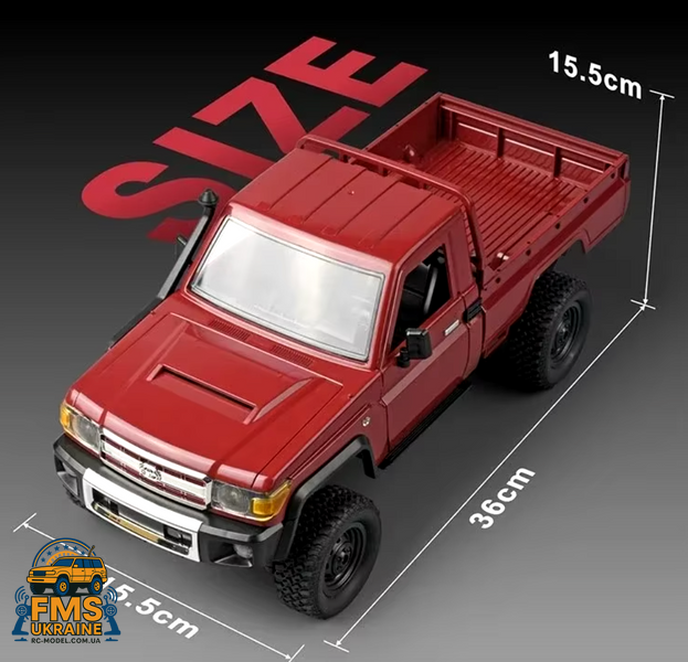 Машинка на радіокеруванні MN82 Toyota Land Cruiser 79 1:12 Червоний MN82-R фото