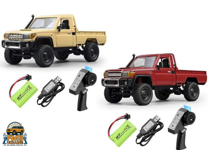 Машинка на радіокеруванні MN82 Toyota Land Cruiser 79 1:12 Червоний MN82-R фото