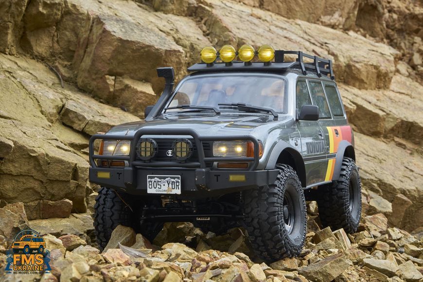 Машинка на радіокеруванні FMS 1:10 FCX10 LC80 Toyota Land Cruiser 80 RTR FMS11042RSGY-SP фото