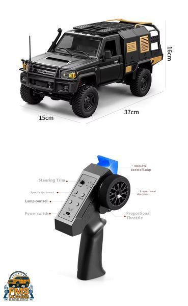 Машинка на радіокеруванні MN82 Toyota LC79 1:12 PRO версія сірий колір MN82-G фото