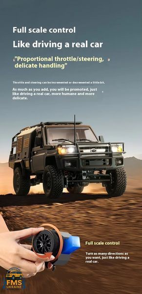 Машинка на радіокеруванні MN82 Toyota LC79 1:12 PRO версія чорний колір MN82-B фото