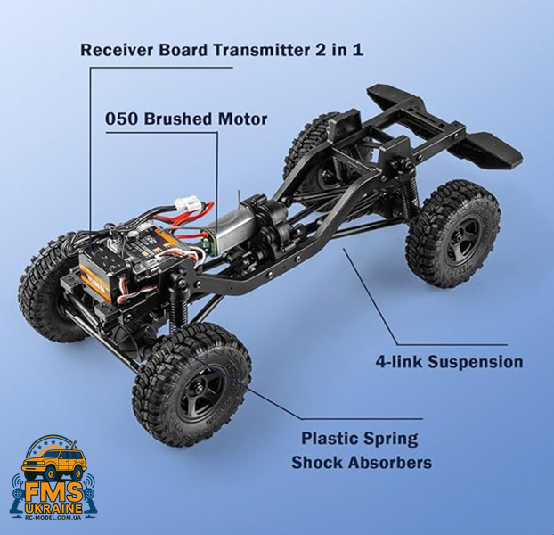 Машинка на радіокеруванні FMS 1:18 JEEP WRANGLER Thunder Strom RTR RED EZ11804RTRRD фото