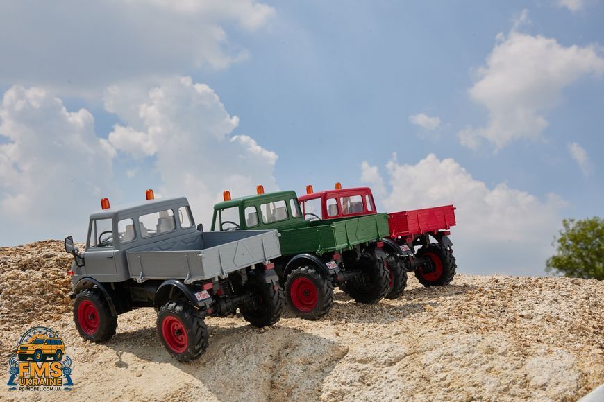 Машинка на радіокеруванні FMS 1:24 FCX24 MERCEDES-BENZ UNIMOG 421 RTR Сірий FMS12405RTRGY фото
