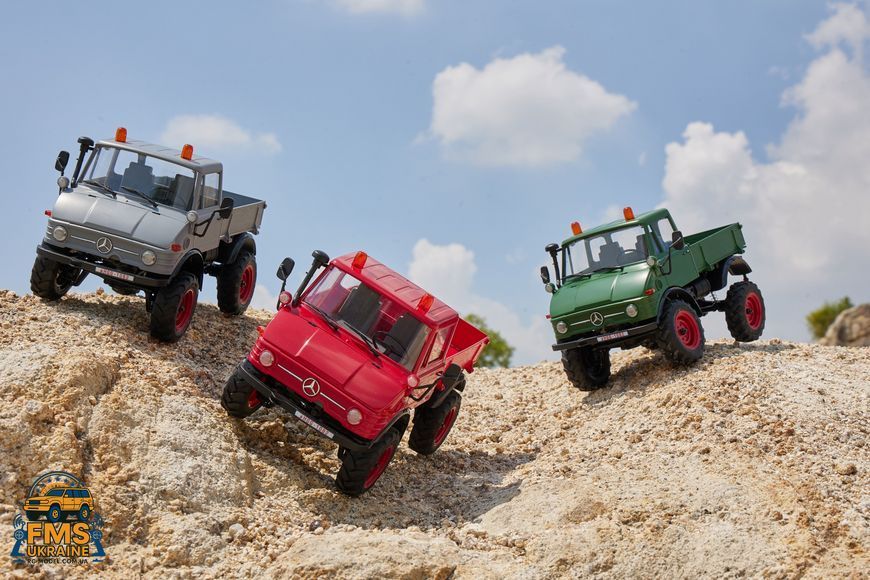 Машинка на радіокеруванні FMS 1:24 FCX24 MERCEDES-BENZ UNIMOG 421 RTR Сірий FMS12405RTRGY фото