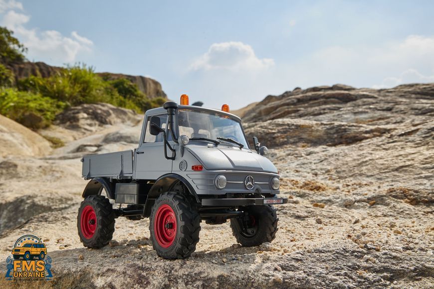Машинка на радіокеруванні FMS 1:24 FCX24 MERCEDES-BENZ UNIMOG 421 RTR Сірий FMS12405RTRGY фото
